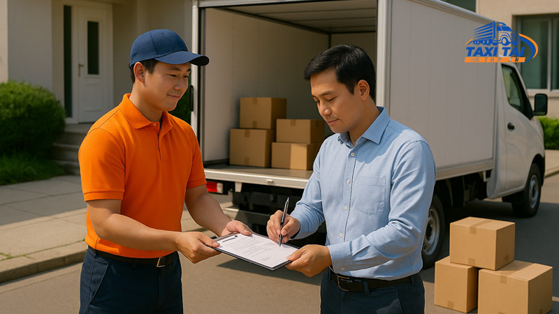 Quy trình sử dụng dịch vụ vận chuyển trọn gói tại Taxi Tải Thu An