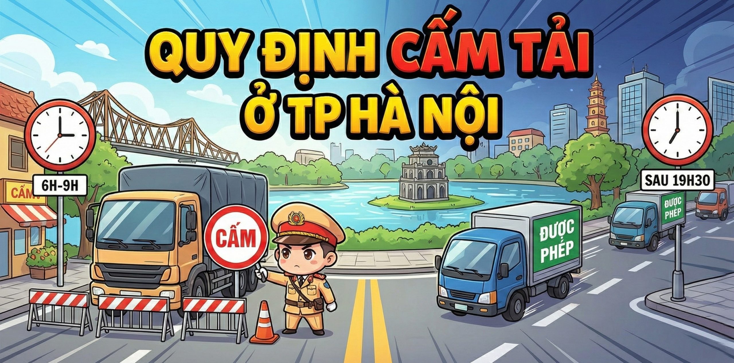 quy định về giờ cấm xe tải nội đô